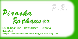 piroska rothauser business card